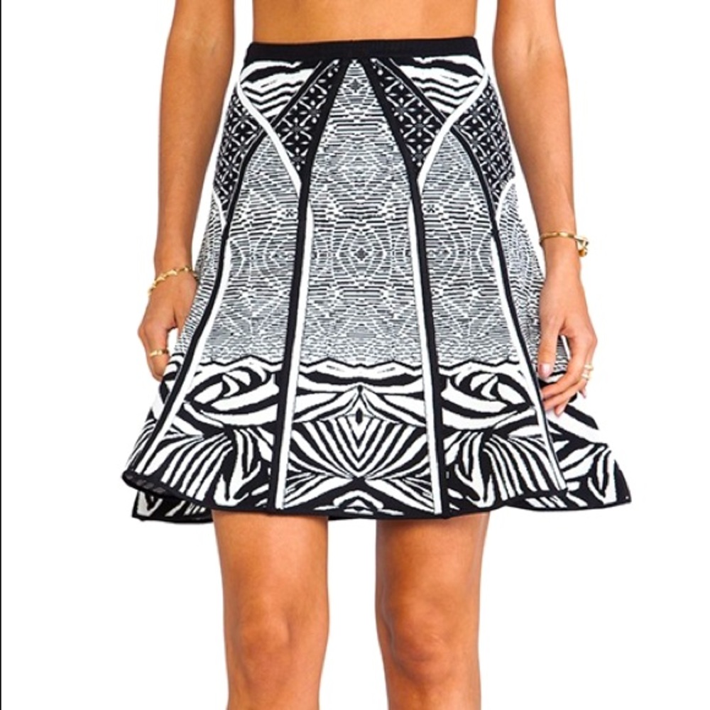✨HOST PICK ✨DVF Samara Zebra Tattoo Skirt in Zebra Black